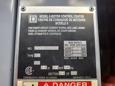 USED SQUARE D MODEL 6