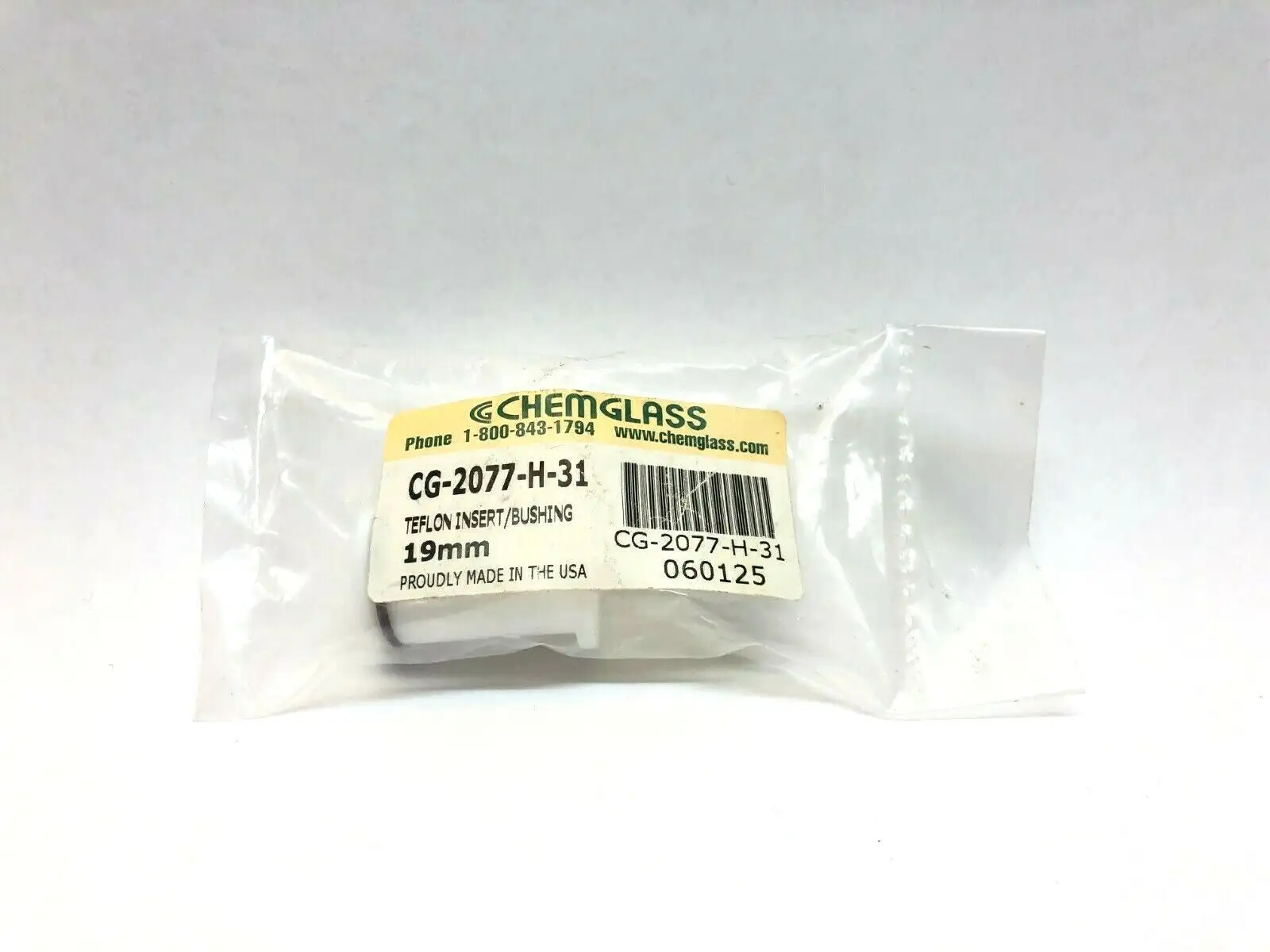 NEW CHEMGLASS TEFLON INSERT / BUSHING