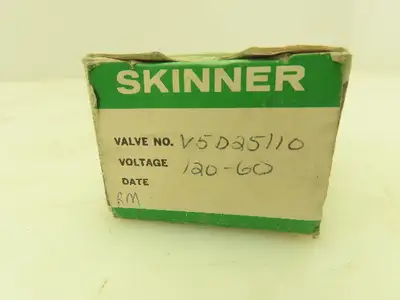 Honeywell Skinner V5D25110 Solenoid Valve 3-Way NC 120V 150PSI 1/4NPT Adjustable