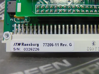 ITW Ransburg 77206-11 Flow Control Channel Card Rev. G Used