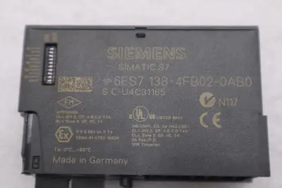 SIEMENS 6ES7 138-4FB02-0AB0 SIMATIC S7 ELECTRONIC CONTROL MODULE STOCK L-278-C