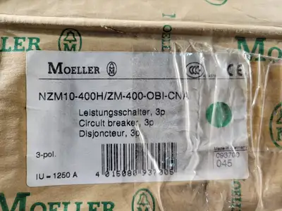 USED MOELLER NZM10-400H/ZM-400-OBI-CNA