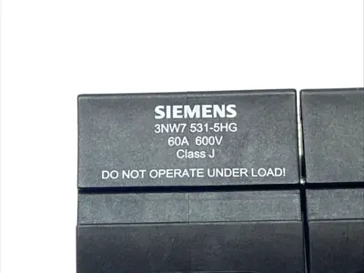 Used Siemens Fuse Holder Class J 60A 600V w/ 3x Bussman LPJ-40SP Fuses Fuse Accessories Michigan US | Maverick Industrial Sales #1389521