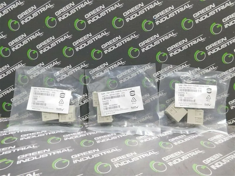 lot of 3 Harting 09140173001 Male Han Modular DDD Connectors New