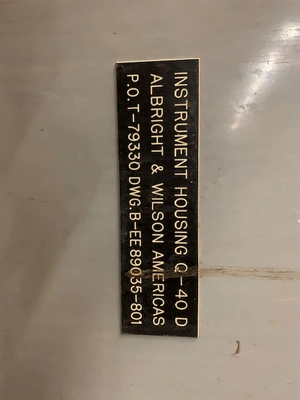 Albright &amp; Wilson SaltCake Filter Stainless
