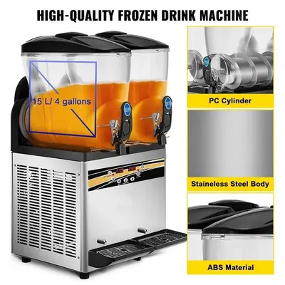 Slush Machine - 2 x 15 litre dispenser -