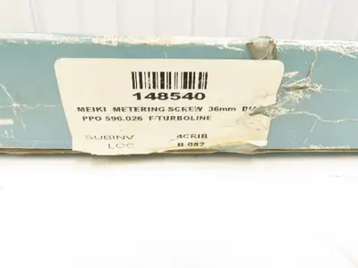 Meiki 8433279 Metering Screw for Injection Molding Machine 36mm x 1050mm 41.3"