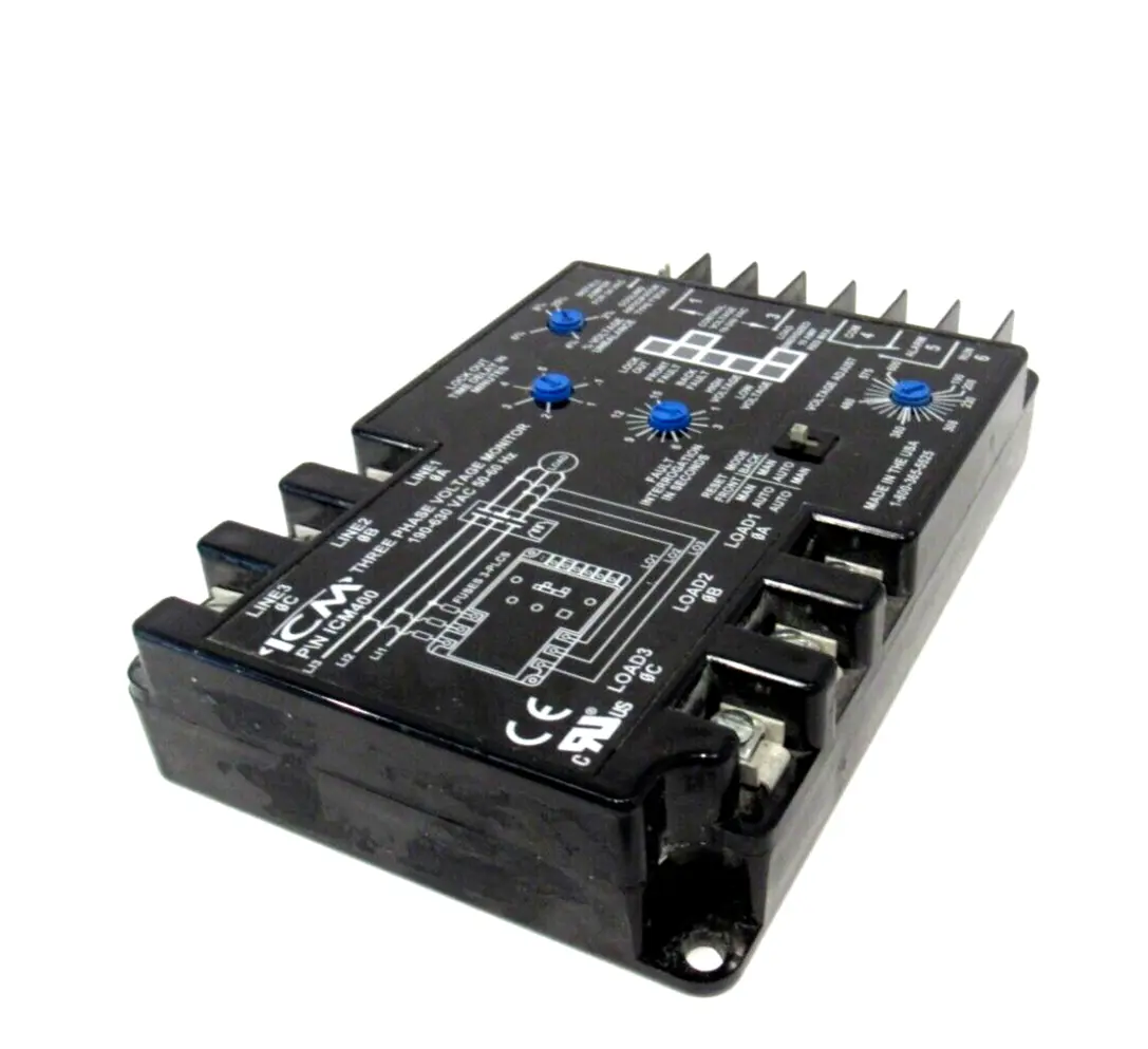 USED ICM CONTROLS ICM400 THREE PHASE VOLTAGE MONITOR
