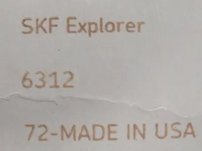NEW SKF 6312 ROLLER BEARING