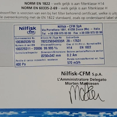 NEW Nilfisk 100229311-20006
