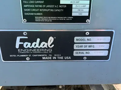 Used 1997 FADAL 914 / VMC 15 Vertical Machining Centers Ohio US | HGR 24 #1518926