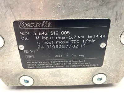 USED BOSCH REXROTH SLIP-ON RT ANGLE GEARBOX I=34.44 KPL