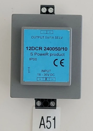 DC/DC Converter 12DCR 240050/10 S PoweR Product Out: 5V 1A In: 18-36Vdc Warranty