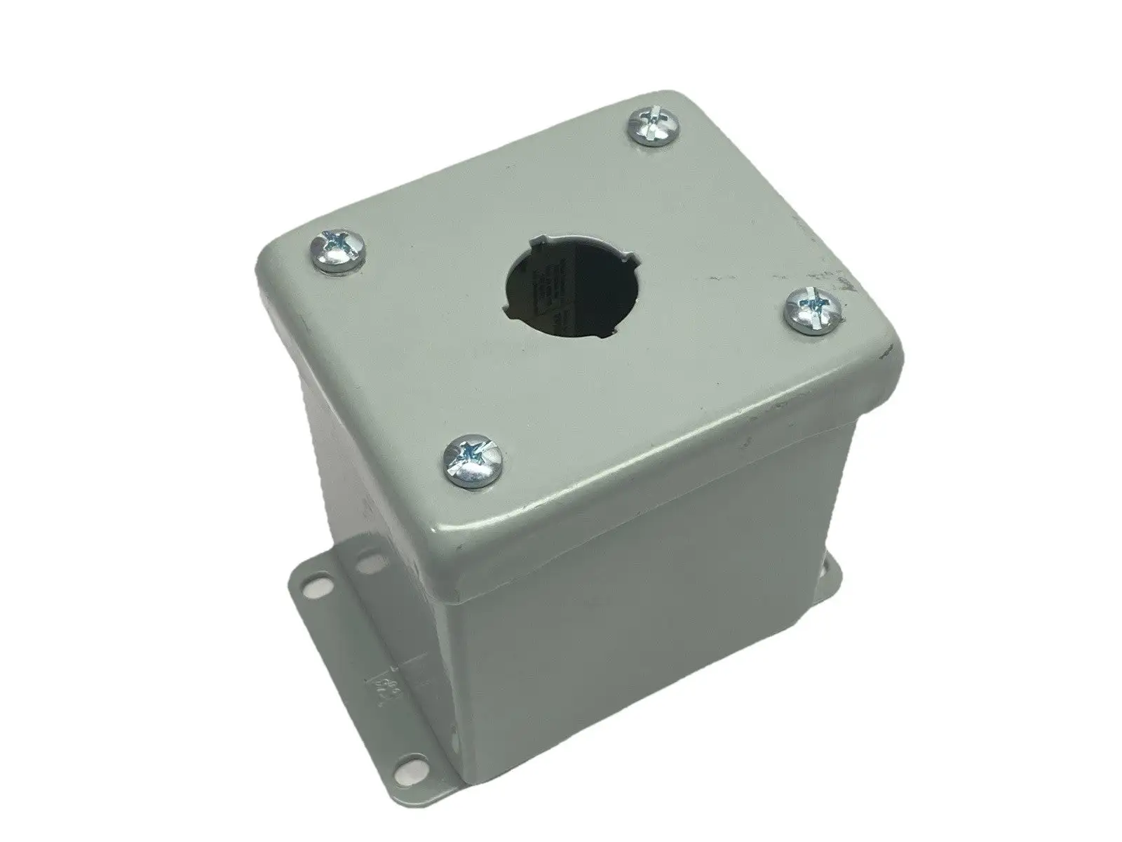 USED HOFFMAN NVENT DEEP PUSHBUTTON ENCLOSURES TYPE 12 1PB X 22.5MM GRAY STEEL