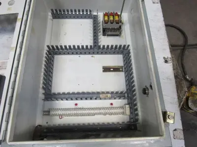 Hoffman 30x20x10" Electrical Enclosure Back Plate And Mounted Components