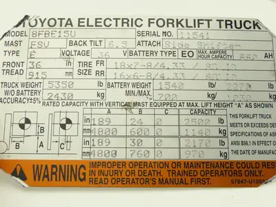Toyota 57110-12640-71 Electric Forklift Dash Display Meter Controller Assembly