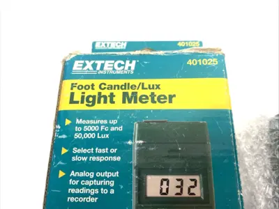 New | in-Stock Extech Foot Candle/Lux Light Meter, up to 5,000FC & 50,000 Lux Meters - Misc Michigan US | Maverick Industrial Sales #1390789
