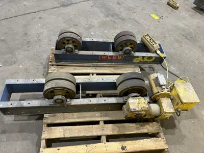 6,000 LBS WEBB MODEL #T6-PWR-IDL TANK TURNING ROLLS, POWER ROLL & IDLER: STOCK #21644