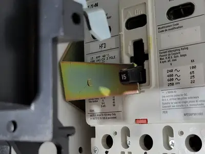 15/100 Amp MCC Circuit Breaker HFD3015/HFD3100 w/ LFD3070R/LFD3150R Limiter