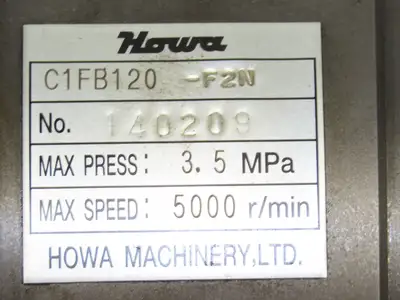Howa C1FB120-F2N Lathe Spindle Hydraulic Chuck Cylinder Actuator 5000 RPM