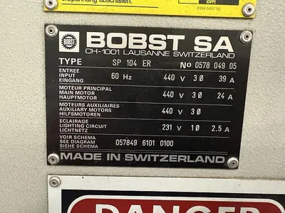 USED 1999 BOBST 104-ER