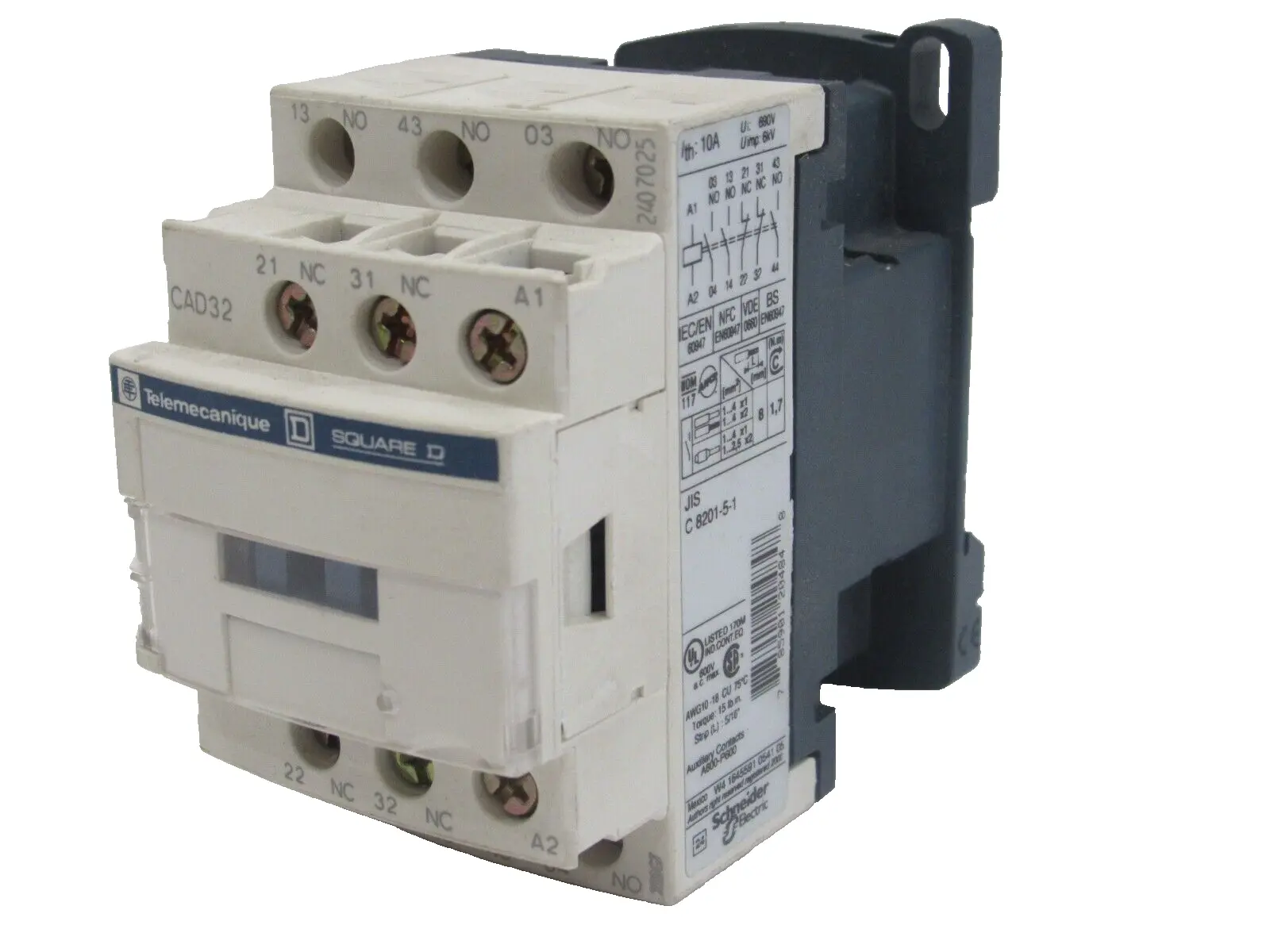 NEW TELEMECANIQUE SQUARE D CAD32 RELAY 120V 50/60HZ