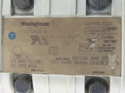 Westinghouse A200M5CXXZ1 Motor Control 3PH 220-230V 460V 575V Model J