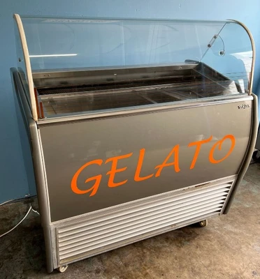 75-0160 Sevel SLM-6 Slim Line Self Contained 6 Pan Gelato Service Cooler
