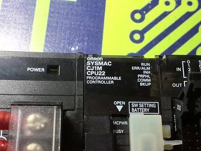 OMRON SYSMAC CJ1M CPU22 PLC WITH OMRON CJ1W-PA202 POWER SUPPLY