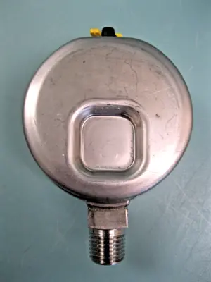 Lot (4) Swagelok 1/4" NPT Gauge 316 Stainless 0-100 PSI 1.5" Face G3