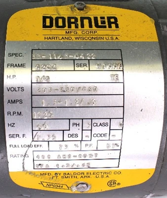USED BALDOR 33-1163-0422