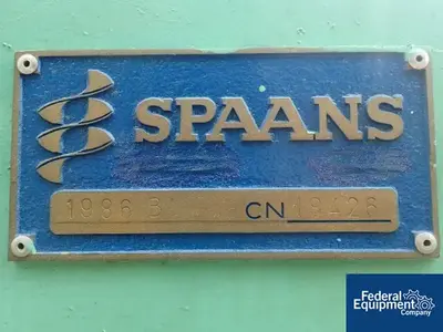 USED Spaans Manufacturing LTD. 20" x 201" Spaans Screw Conveyor, S/S, 5 HP