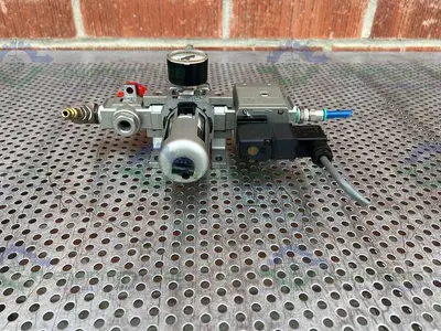 USED SMC NAW3000-N03 FILTER REGULATOR 0.05-0.85MPA W/ SMC PNEUMATIC / SOLENOID  VALVE