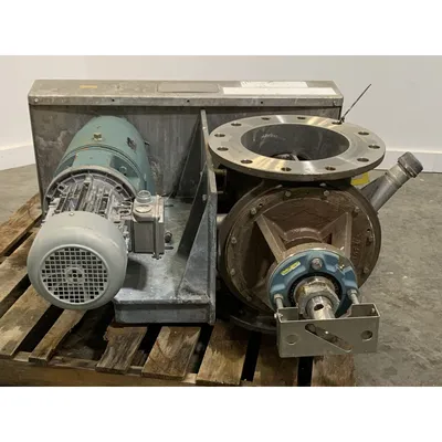 Used 10" dia. Semco Flo-tronics Rotary Airlock Feeder Stainless Steel Valve