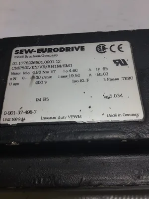 Sew-Eurodrive CMP50L/KY/VR/RH1M/SM1 Inverter Duty Servo Motor 4500RPM