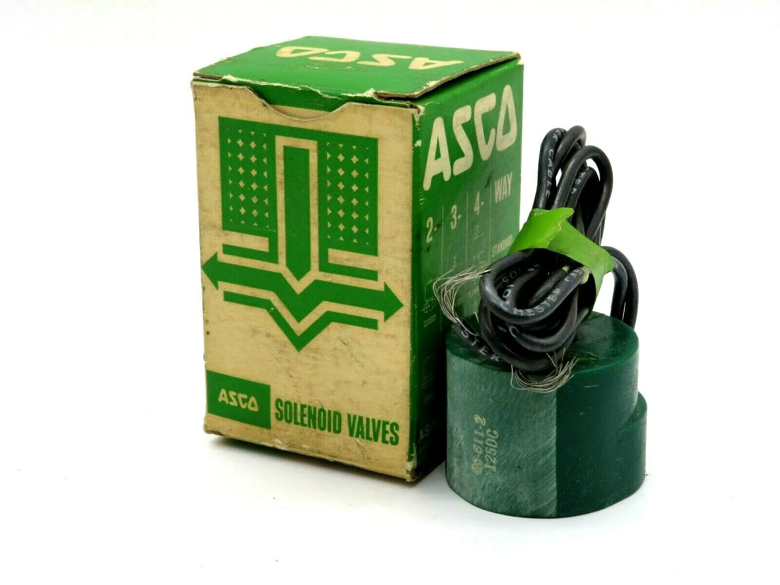 NEW ASCO 66-611-2 VALVE 125DC 666112