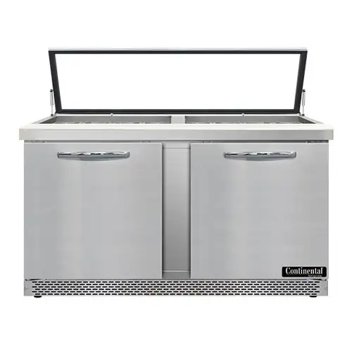 Continental SW60N24M-HGL-FB 60" Sandwich/salad Prep Table W/ Refrigerated Base, 115v