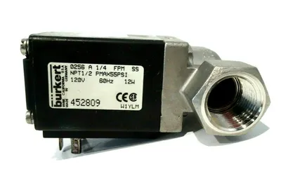 NEW BURKERT 0256 A 1/4 FPM SS SOLENOID VALVE 0256A14FPMSS