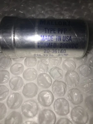 * New Mallory 235-7248 125MFD 200VDC Capacitor 20-36160 #