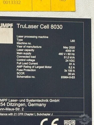Used 2020 TRUMPF TRULASER CELL 8030 Laser Welders Georgia US | The Equipment Hub #1371475
