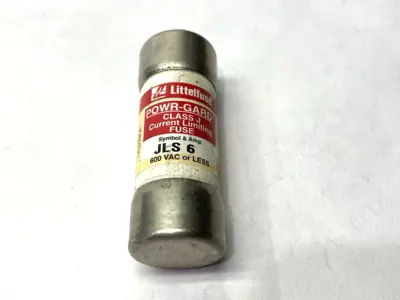 USED LITTELFUSE POWR-GARD CURRENT LIMITING FUSE CLASS J 600VAC 6A