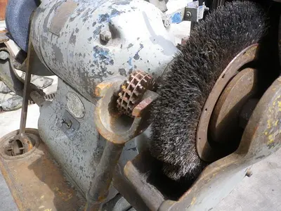 USED STANLEY 1.0 HP 3PH 8INCH STONE 9 INCH WIREBRUSH