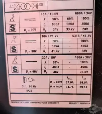 USED 2002 MILLER XMT-450 CC/CV