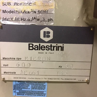 Balestrini Micron AE661 Mortiser