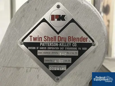USED Patterson-Kelley 4 Quart P-K Twin Shell Blender, S/S