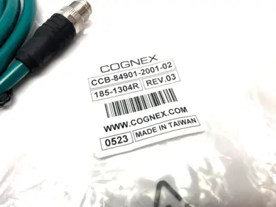 New | in-Stock Cognex In-Sight Ethernet Cable RJ45 to M12 X-Coded Connector Accessories Michigan US | Maverick Industrial Sales #1397788