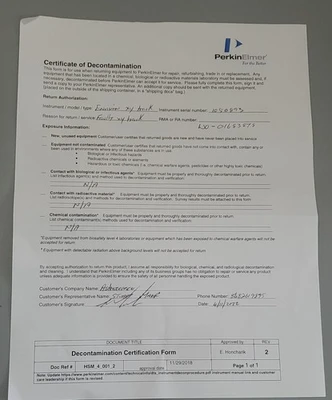 USED PerkinElmer HH31903105