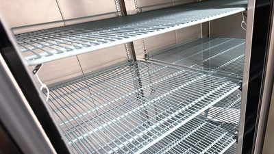 171-0169 54” Stainless Steel Self Contained Glass 2 Door Reach In Cooler