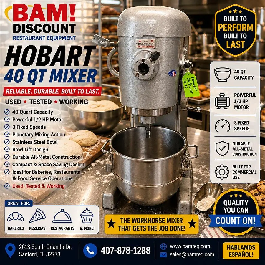 Used HOBART D 340 Planetary Mixers Florida US | BAM Discount Restaurant Equipment #1263861