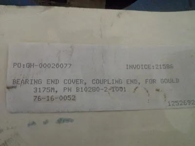 Bearing End Cover / Coupling End for Goulds 3175M